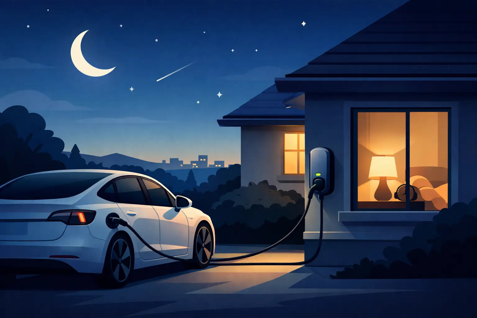 When Should EVs Charge Overnight at Home?